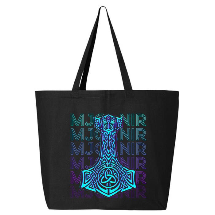 Mjolnir Thor Hammer Norse Mythology Retro 25L Jumbo Tote