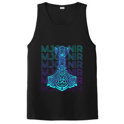 Mjolnir Thor Hammer Norse Mythology Retro PosiCharge Competitor Tank