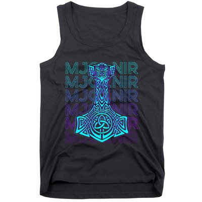 Mjolnir Thor Hammer Norse Mythology Retro Tank Top