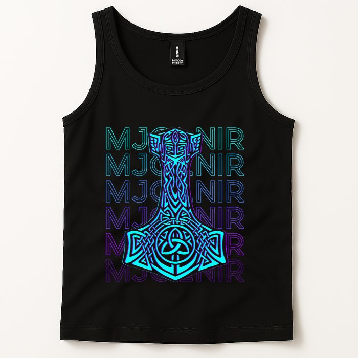 Mjolnir Thor Hammer Norse Mythology Retro Tank Top