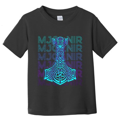 Mjolnir Thor Hammer Norse Mythology Retro Toddler T-Shirt