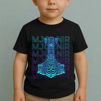 Mjolnir Thor Hammer Norse Mythology Retro Toddler T-Shirt