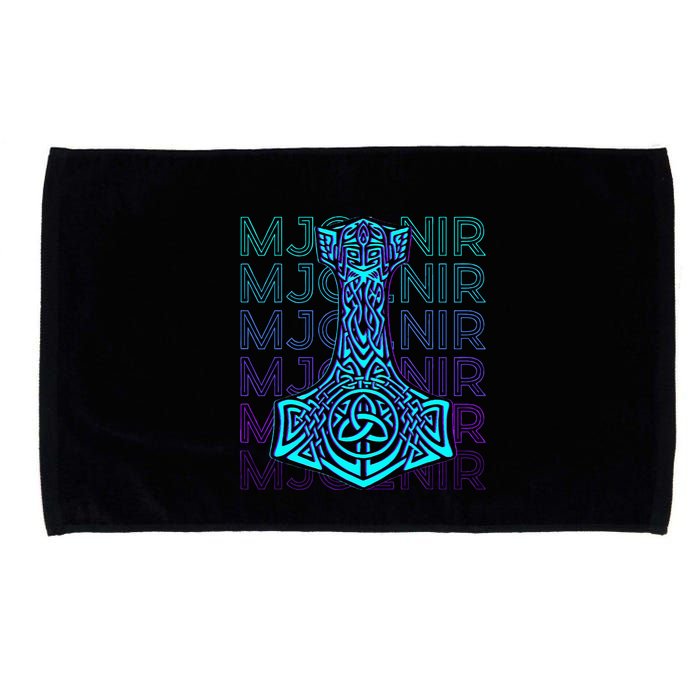 Mjolnir Thor Hammer Norse Mythology Retro Microfiber Hand Towel