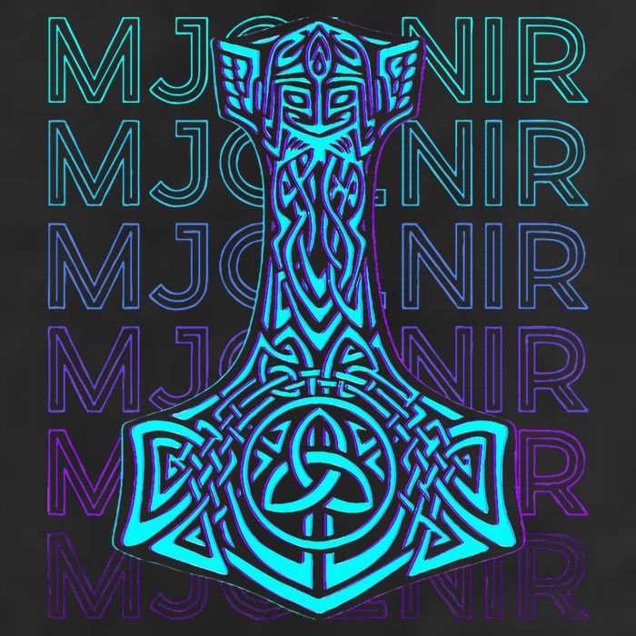 Mjolnir Thor Hammer Norse Mythology Retro Microfiber Hand Towel