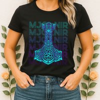 Mjolnir Thor Hammer Norse Mythology Retro Womens T-Shirt