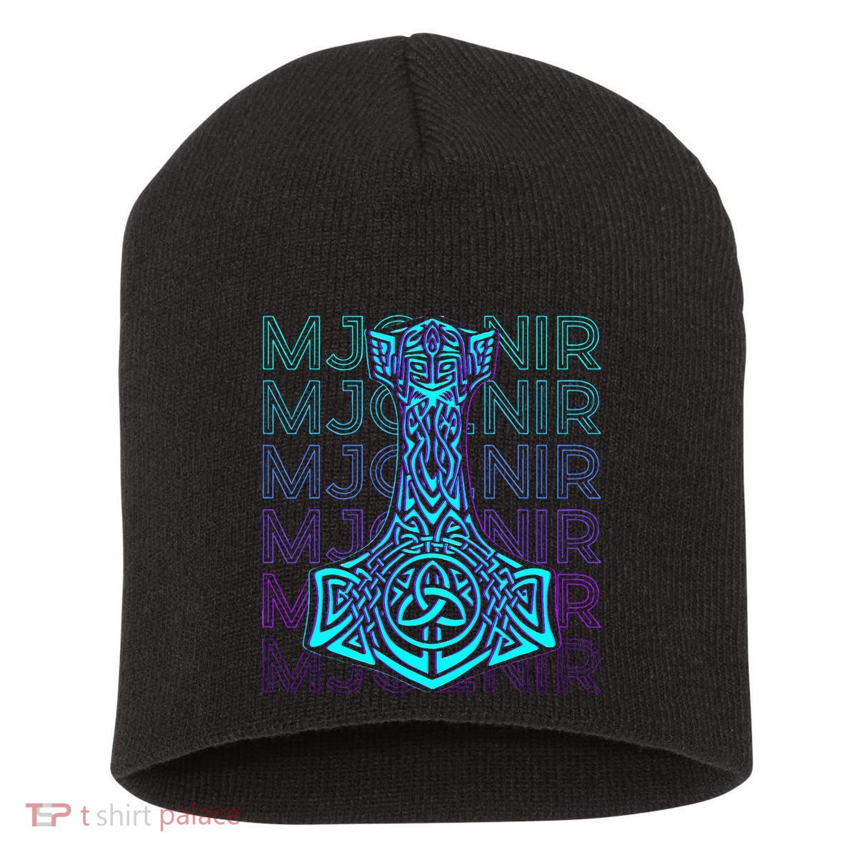 Mjolnir Thor Hammer Norse Mythology Retro Short Acrylic Beanie