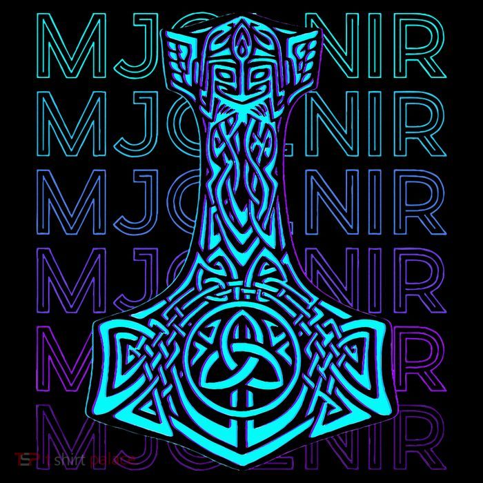 Mjolnir Thor Hammer Norse Mythology Retro Kids T-Shirt