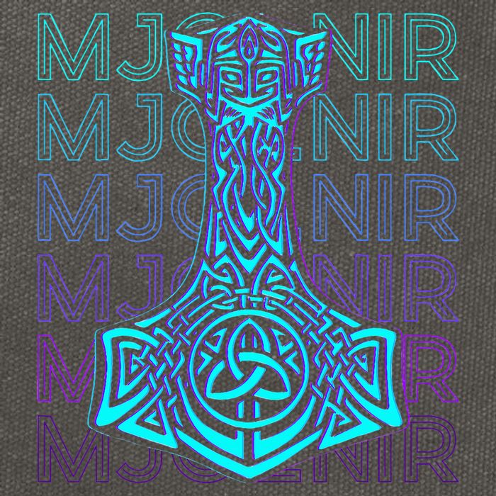 Mjolnir Thor Hammer Norse Mythology Retro Cotton Canvas Backpack