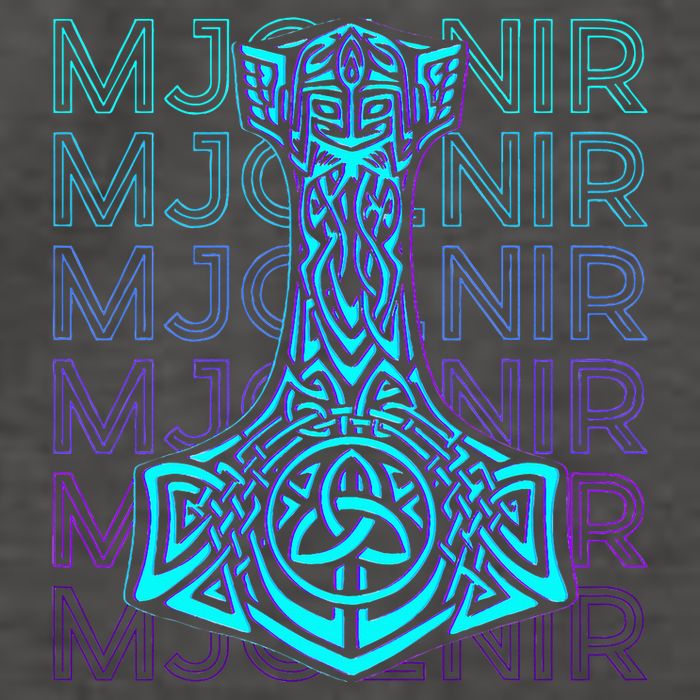 Mjolnir Thor Hammer Norse Mythology Retro Vector Backpack