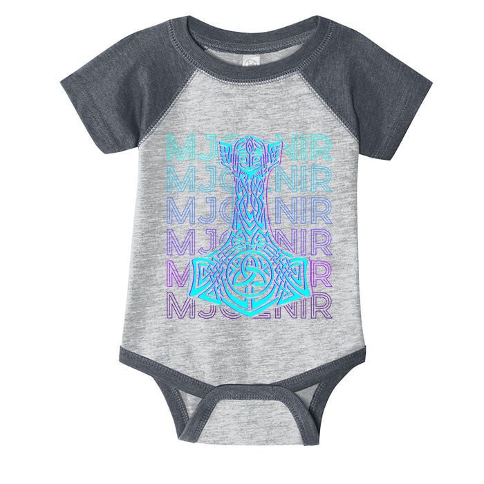 Mjolnir Thor Hammer Norse Mythology Retro Infant Baby Jersey Bodysuit