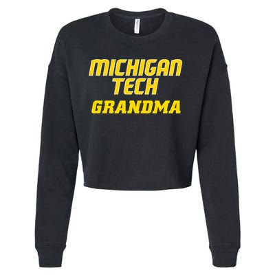 Michigan Tech Huskies Grandma Cropped Pullover Crew