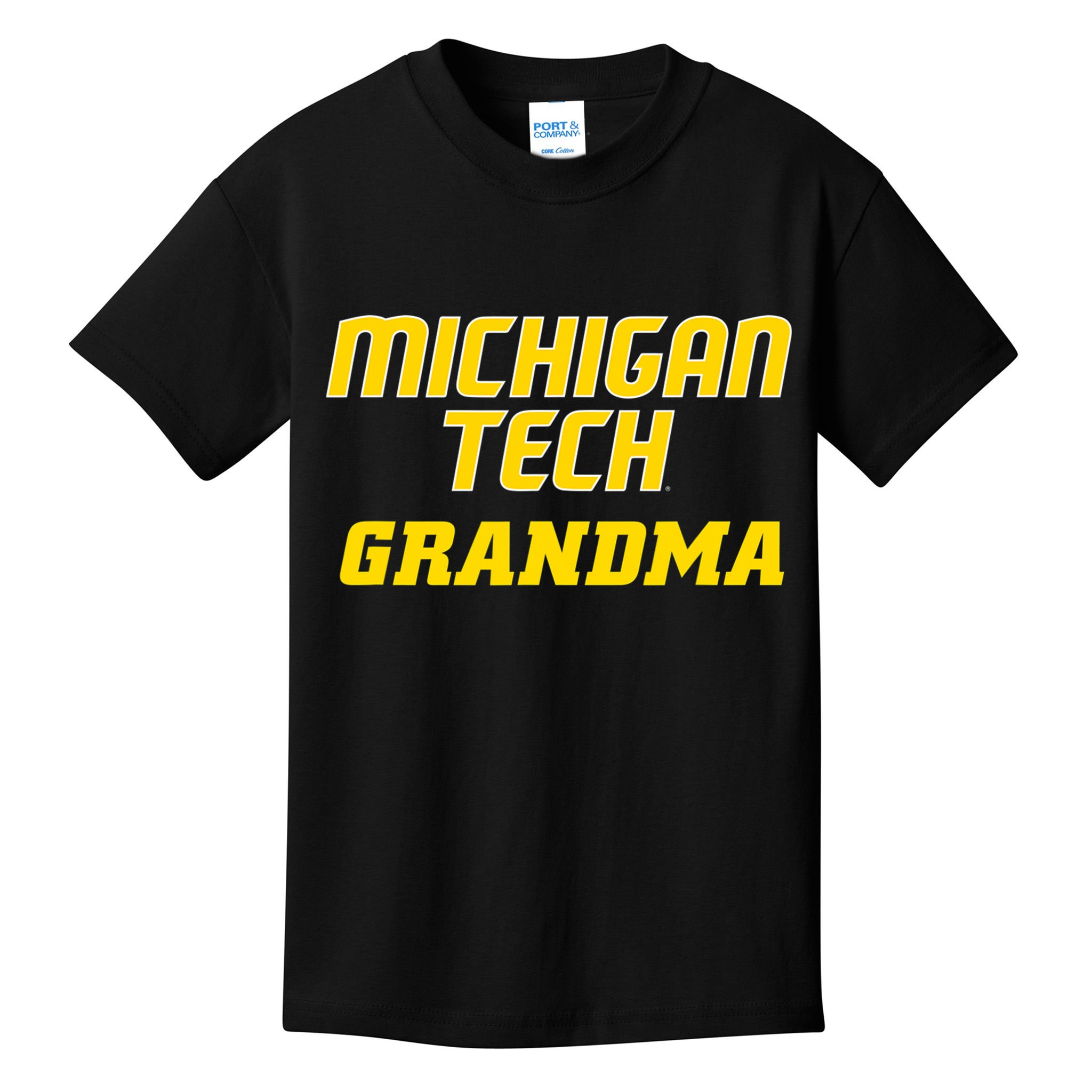 Michigan Tech Huskies Grandma Kids T-Shirt