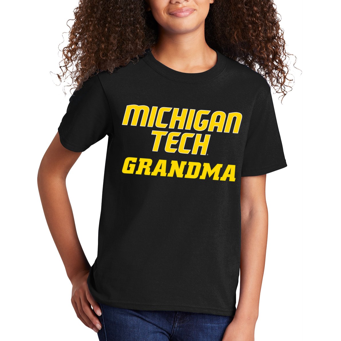 Michigan Tech Huskies Grandma Kids T-Shirt