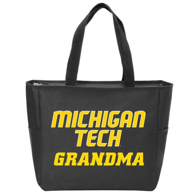 Michigan Tech Huskies Grandma Zip Tote Bag
