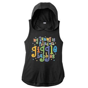 My Tummy Is Filled With Giggle Bubbles Ladies PosiCharge Tri-Blend Wicking Draft Hoodie Tank