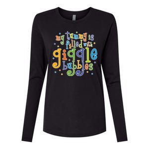 My Tummy Is Filled With Giggle Bubbles Womens Cotton Relaxed Long Sleeve T-Shirt