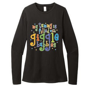 My Tummy Is Filled With Giggle Bubbles Womens CVC Long Sleeve Shirt