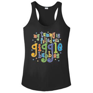 My Tummy Is Filled With Giggle Bubbles Ladies PosiCharge Competitor Racerback Tank