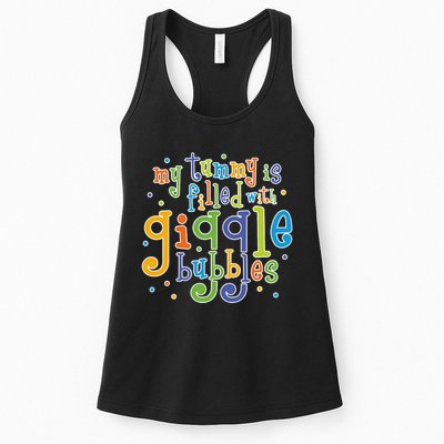 My Tummy Is Filled With Giggle Bubbles Womens Tank Top