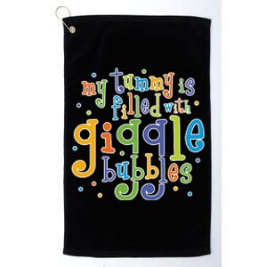 My Tummy Is Filled With Giggle Bubbles Platinum Collection Golf Towel