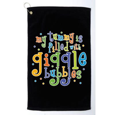 My Tummy Is Filled With Giggle Bubbles Golf Towel
