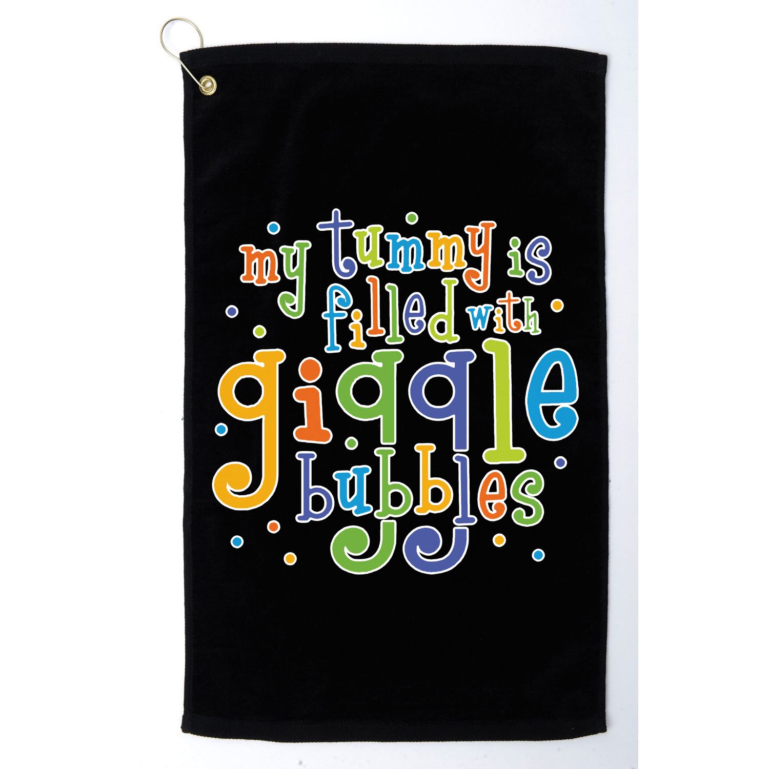 My Tummy Is Filled With Giggle Bubbles Golf Towel