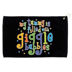 My Tummy Is Filled With Giggle Bubbles Grommeted Golf Towel