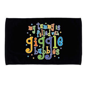 My Tummy Is Filled With Giggle Bubbles Microfiber Hand Towel