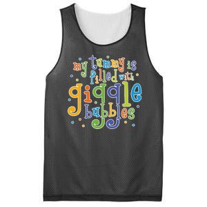 My Tummy Is Filled With Giggle Bubbles Mesh Reversible Basketball Jersey Tank