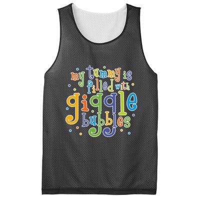 My Tummy Is Filled With Giggle Bubbles Mesh Reversible Basketball Jersey Tank