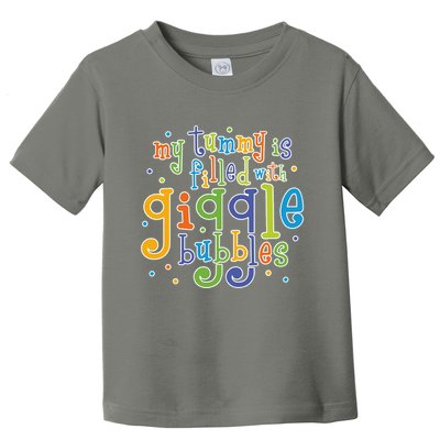 My Tummy Is Filled With Giggle Bubbles Toddler T-Shirt