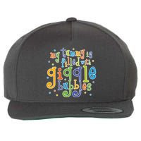 My Tummy Is Filled With Giggle Bubbles Wool Snapback Cap