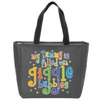 My Tummy Is Filled With Giggle Bubbles Zip Tote Bag