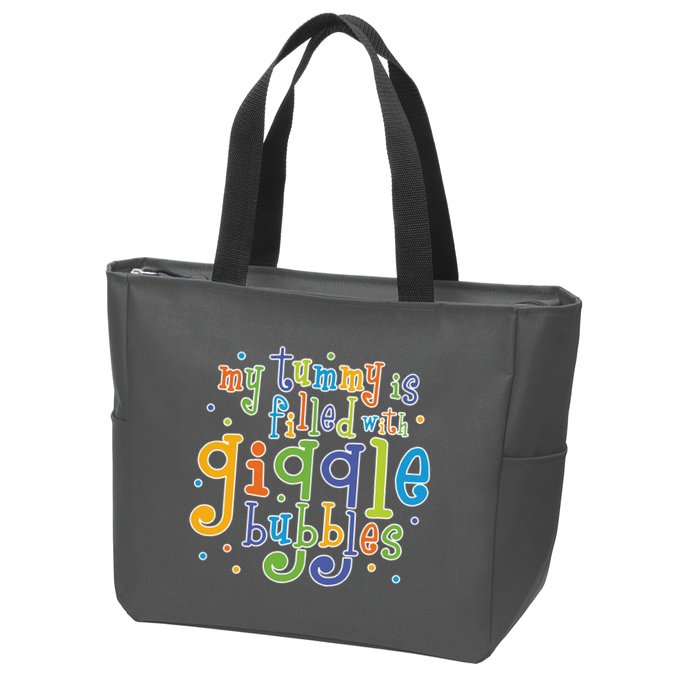 My Tummy Is Filled With Giggle Bubbles Zip Tote Bag