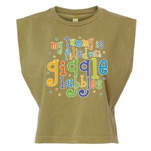 My Tummy Is Filled With Giggle Bubbles Garment-Dyed Women's Muscle Tee