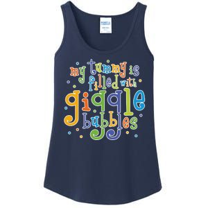 My Tummy Is Filled With Giggle Bubbles Ladies Essential Tank