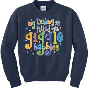 My Tummy Is Filled With Giggle Bubbles Kids Sweatshirt