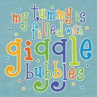 My Tummy Is Filled With Giggle Bubbles Sueded Cloud Jersey T-Shirt