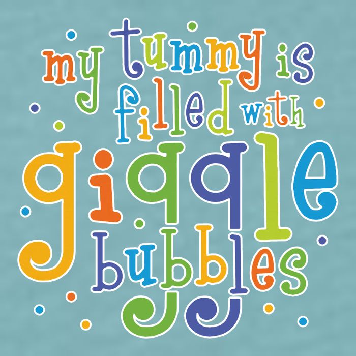 My Tummy Is Filled With Giggle Bubbles Sueded Cloud Jersey T-Shirt