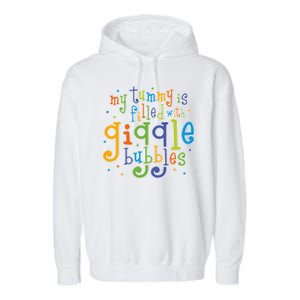 My Tummy Is Filled With Giggle Bubbles Garment-Dyed Fleece Hoodie