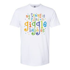 My Tummy Is Filled With Giggle Bubbles Softstyle CVC T-Shirt