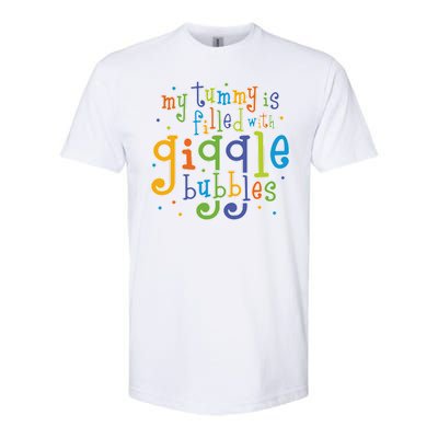 My Tummy Is Filled With Giggle Bubbles Softstyle® CVC T-Shirt