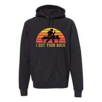 Massage Therapist I Got Your Back Massage Vintage Retro Gift Premium Hoodie