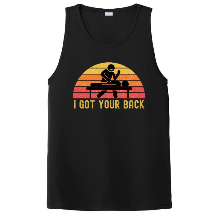 Massage Therapist I Got Your Back Massage Vintage Retro Gift PosiCharge Competitor Tank