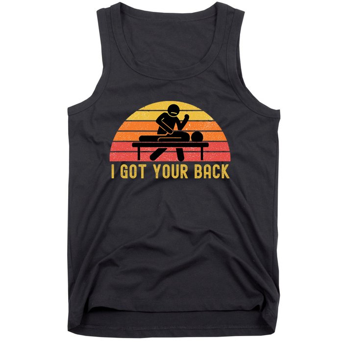 Massage Therapist I Got Your Back Massage Vintage Retro Gift Tank Top