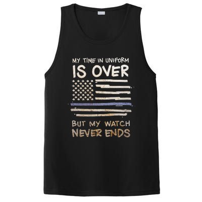 My Time In Uniform Is Over Retired Police Officer Gifts PosiCharge Competitor Tank