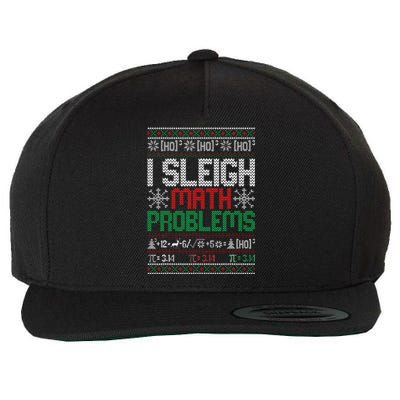 Math Teacher I Sleigh Math Problems Christmas Ugly Sweater Wool Snapback Cap