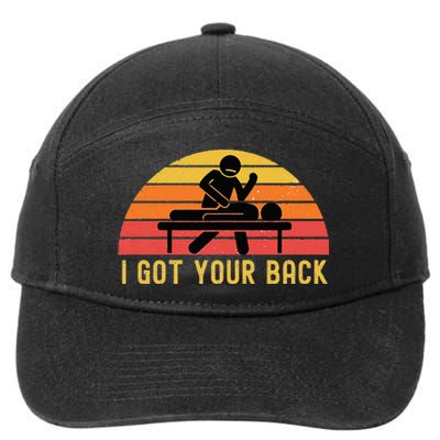 Massage Therapist I Got Your Back Massage Vintage Retro Gift 7-Panel Snapback Hat