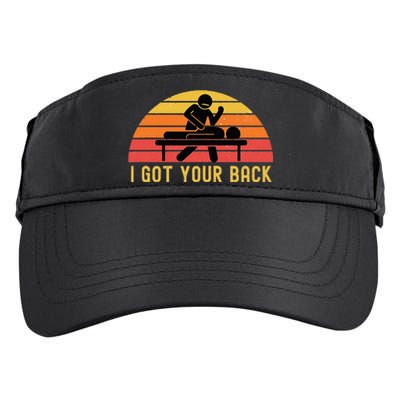 Massage Therapist I Got Your Back Massage Vintage Retro Gift Adult Drive Performance Visor