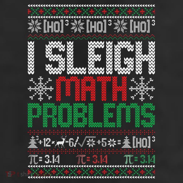 Math Teacher I Sleigh Math Problems Christmas Ugly Sweater Cool Comfort Performance Bucket Hat